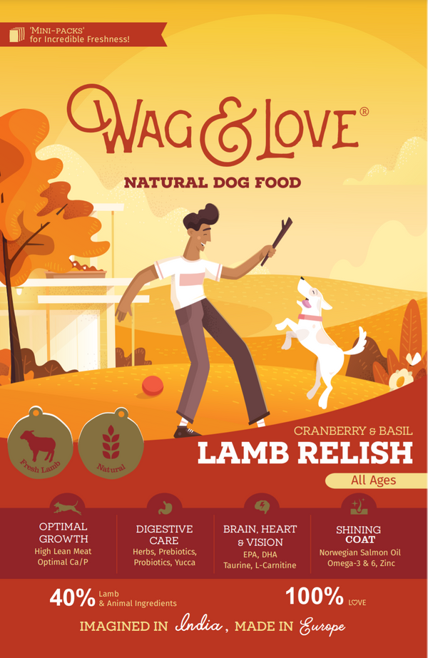 Wag & Love ®  Dog Food - Cranberry & Basil Lamb Relish (All Breeds)